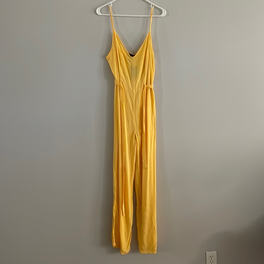 Bright yellow jumpsuit